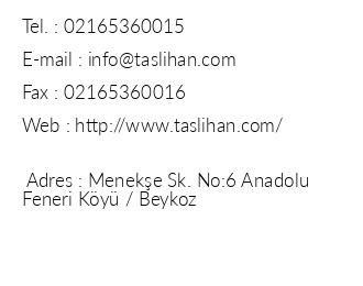 Talhan Butik Otel iletiim bilgileri